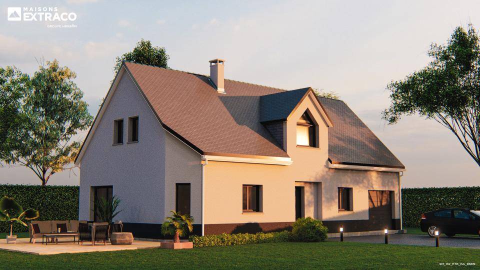 Programme terrain + maison à Manneville-la-Goupil en Seine-Maritime (76) de 132 m² à vendre au prix de 324500€ - 1