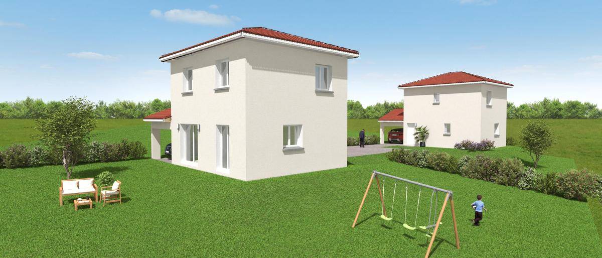 Programme terrain + maison à Soucieu-en-Jarrest en Rhône (69) de 73 m² à vendre au prix de 387000€ - 1
