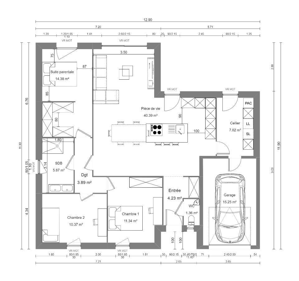 Programme terrain + maison à Écaillon en Nord (59) de 99 m² à vendre au prix de 245000€ - 4