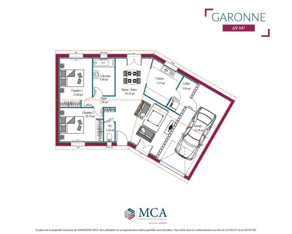 Programme terrain + maison à Saint-Pierre-de-Mons en Gironde (33) de 69 m² à vendre au prix de 240000€ - 4