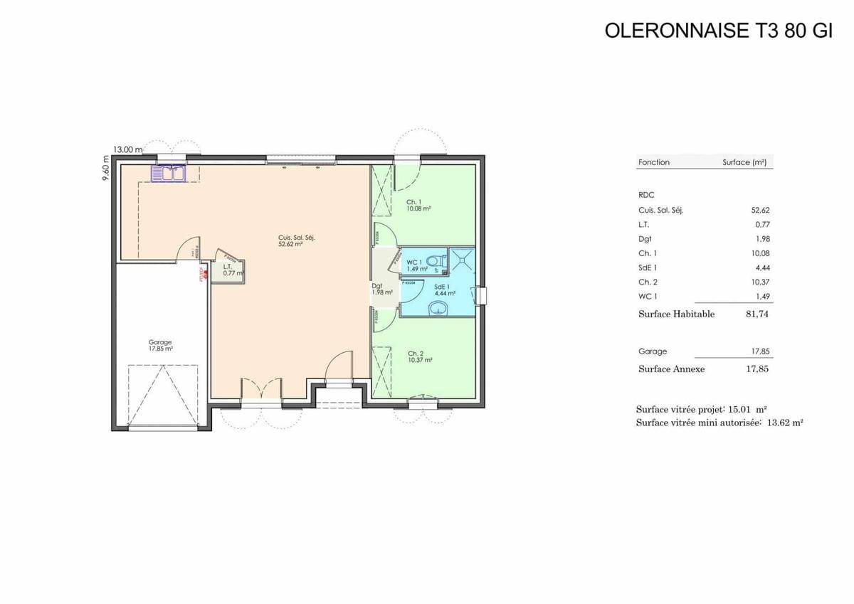 Programme terrain + maison à Bouhet en Charente-Maritime (17) de 90 m² à vendre au prix de 204905€ - 4