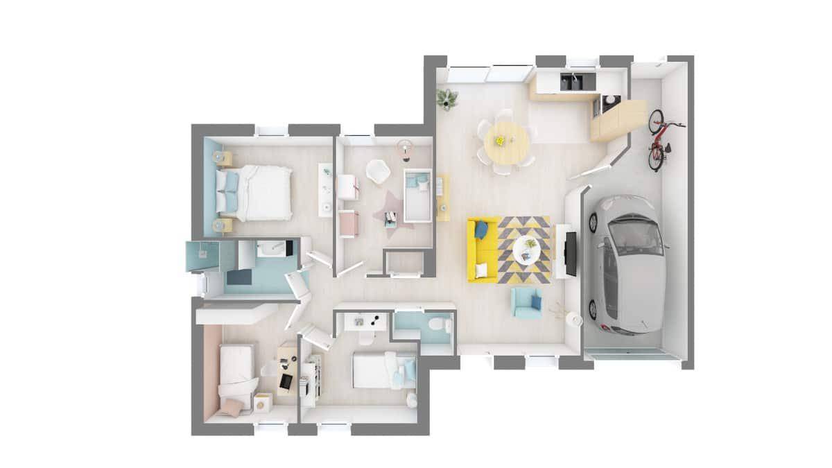 Programme terrain + maison à Angoulins en Charente-Maritime (17) de 90 m² à vendre au prix de 343389€ - 4
