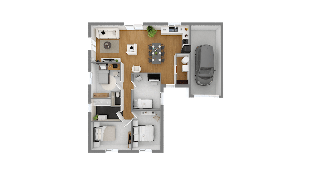 Programme terrain + maison à Romanèche-Thorins en Saône-et-Loire (71) de 90 m² à vendre au prix de 262795€ - 4