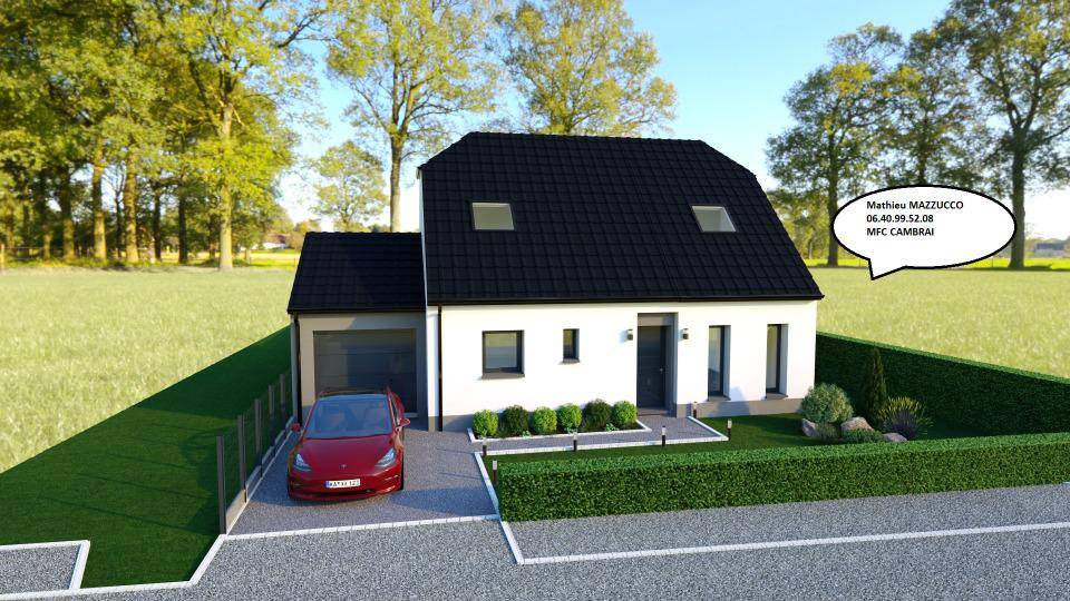 Programme terrain + maison à Montescourt-Lizerolles en Aisne (02) de 85 m² à vendre au prix de 203714€ - 3