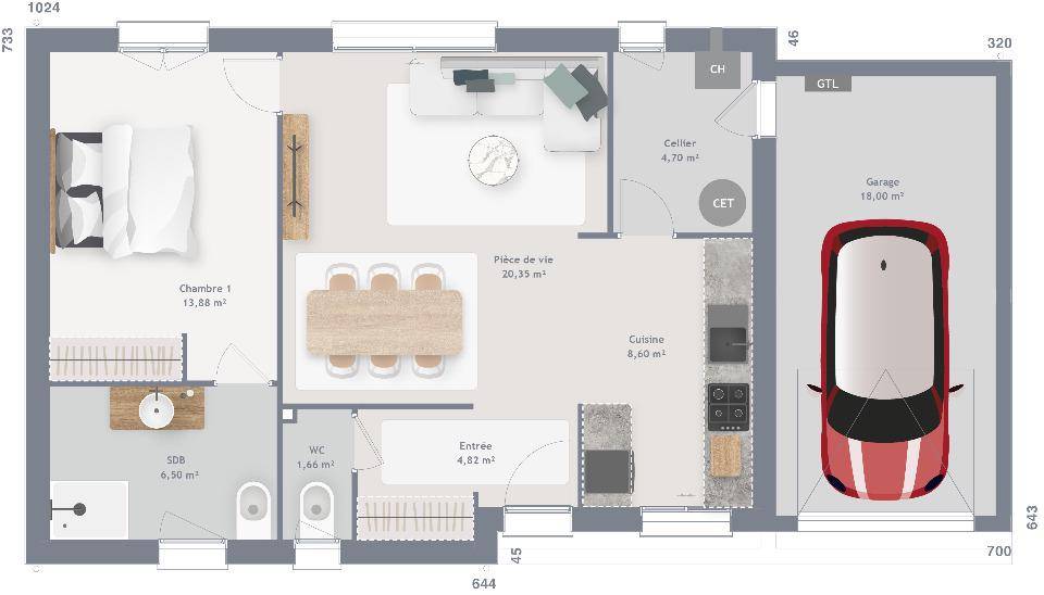 Programme terrain + maison à Hauville en Eure (27) de 60 m² à vendre au prix de 165000€ - 4