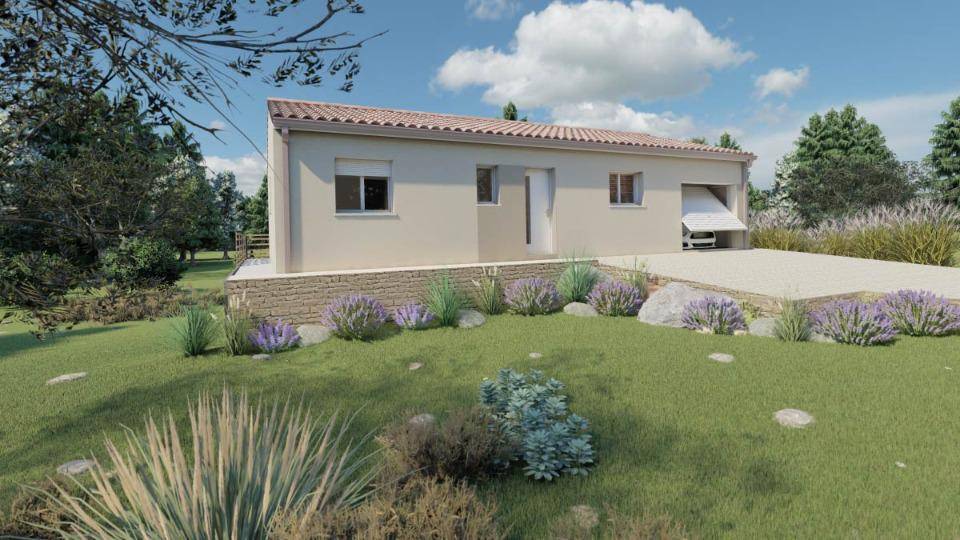 Programme terrain + maison à Arzacq-Arraziguet en Pyrénées-Atlantiques (64) de 80 m² à vendre au prix de 207000€ - 1