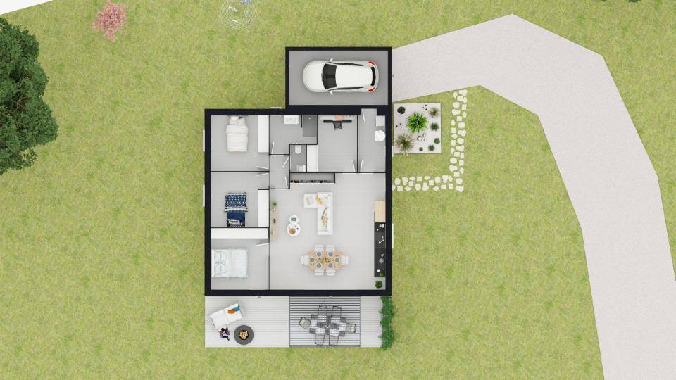 Programme terrain + maison à Vinezac en Ardèche (07) de 94 m² à vendre au prix de 279000€ - 1