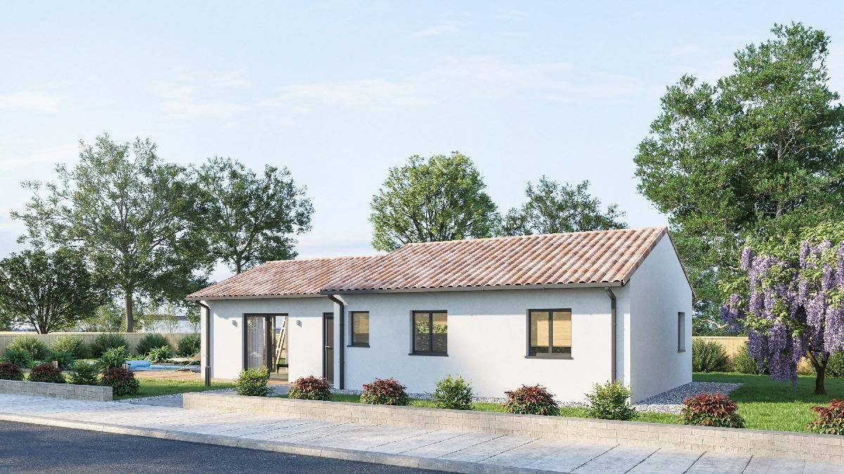 Programme terrain + maison à La Douze en Dordogne (24) de 81 m² à vendre au prix de 187300€ - 2