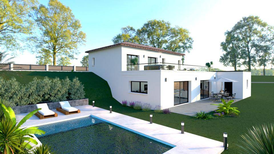Programme terrain + maison à Vals-les-Bains en Ardèche (07) de 115 m² à vendre au prix de 419900€ - 1