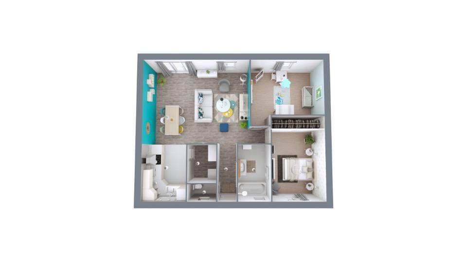 Programme terrain + maison à Seyches en Lot-et-Garonne (47) de 69 m² à vendre au prix de 144000€ - 2