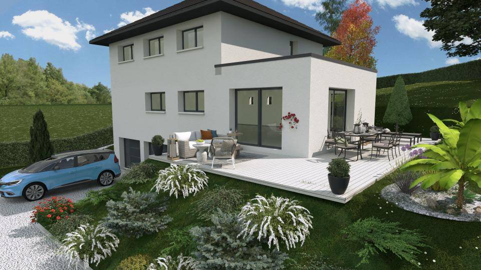 Programme terrain + maison à Drumettaz-Clarafond en Savoie (73) de 140 m² à vendre au prix de 791000€ - 2