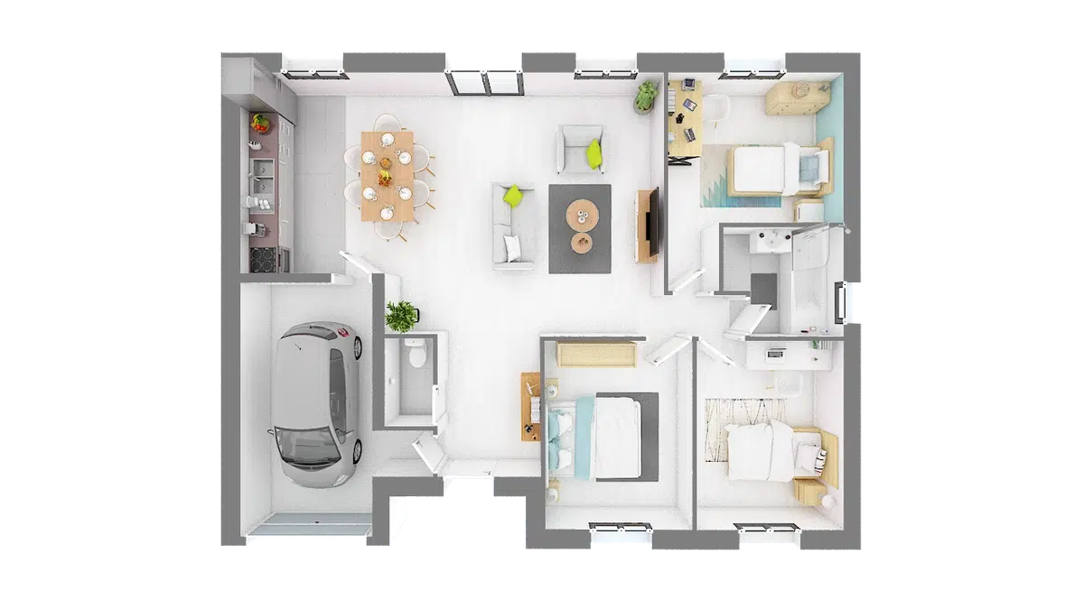 Programme terrain + maison à Gosselming en Moselle (57) de 101 m² à vendre au prix de 229882€ - 4