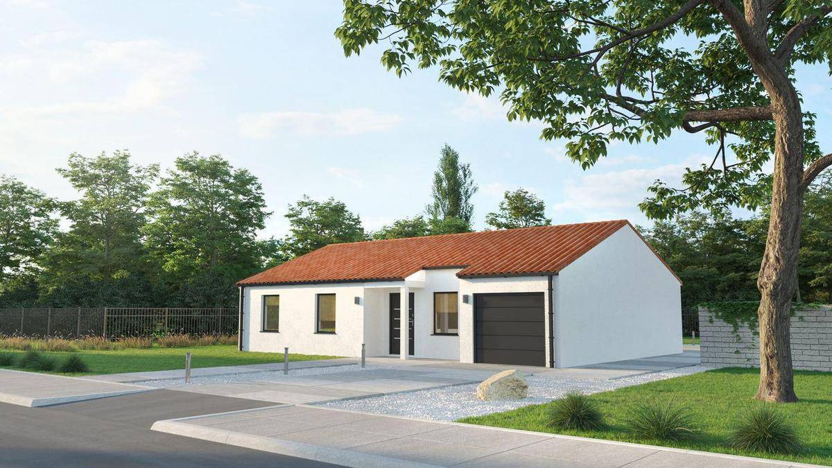 Programme terrain + maison à Frossay en Loire-Atlantique (44) de 65 m² à vendre au prix de 211861€ - 1
