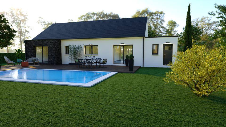 Programme terrain + maison à Saint-Flovier en Indre-et-Loire (37) de 110 m² à vendre au prix de 251000€ - 2