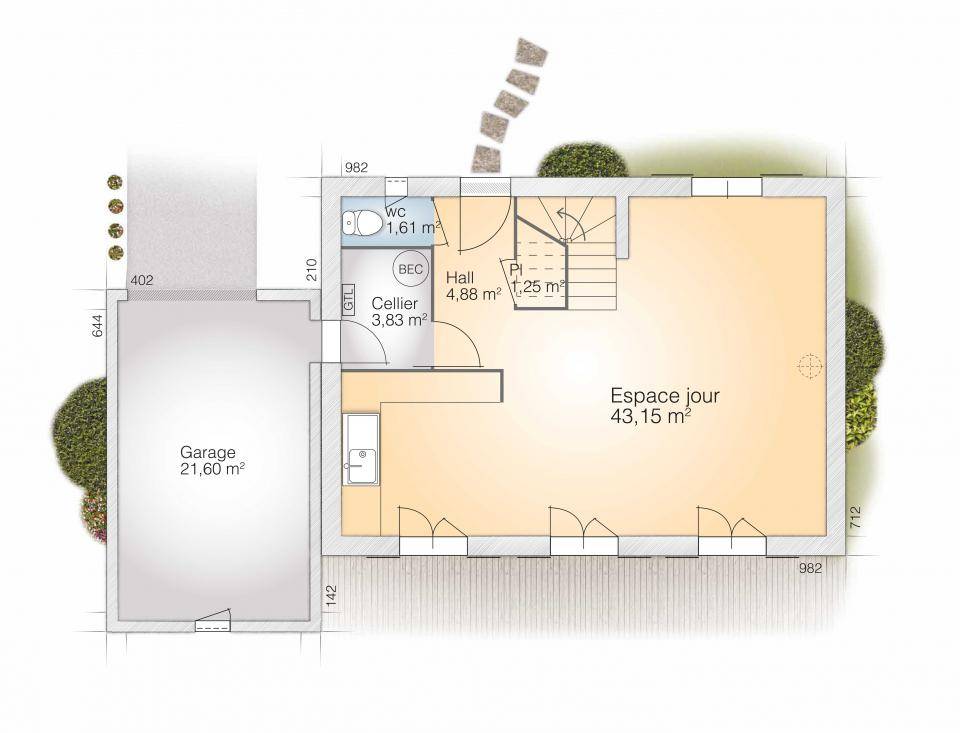 Programme terrain + maison à Saint-Clément-de-Rivière en Hérault (34) de 110 m² à vendre au prix de 600000€ - 4