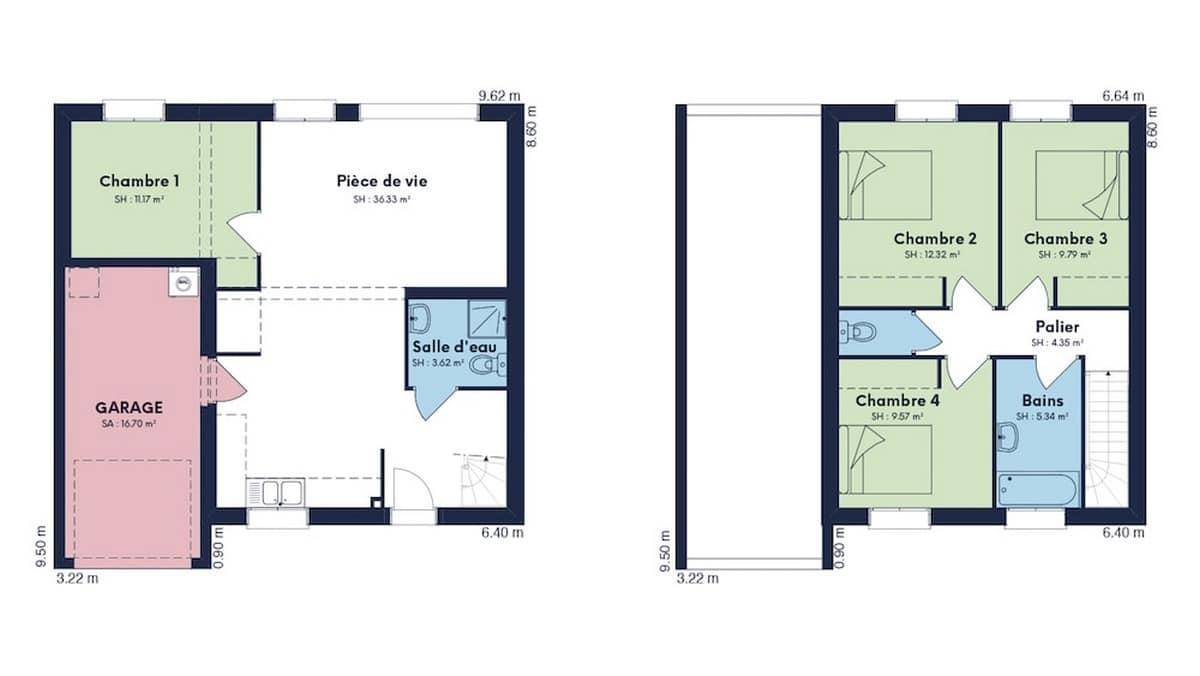 Programme terrain + maison à Équevillon en Jura (39) de 95 m² à vendre au prix de 206000€ - 4