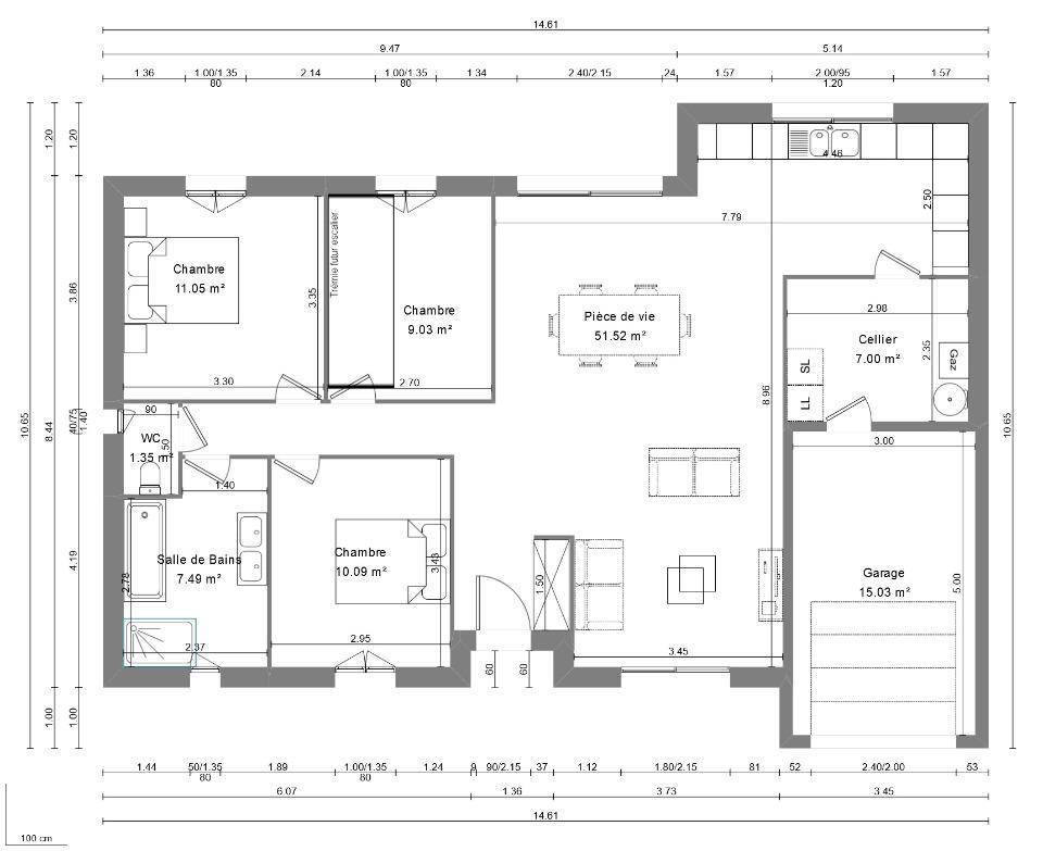 Programme terrain + maison à Marcé-sur-Esves en Indre-et-Loire (37) de 90 m² à vendre au prix de 214150€ - 3