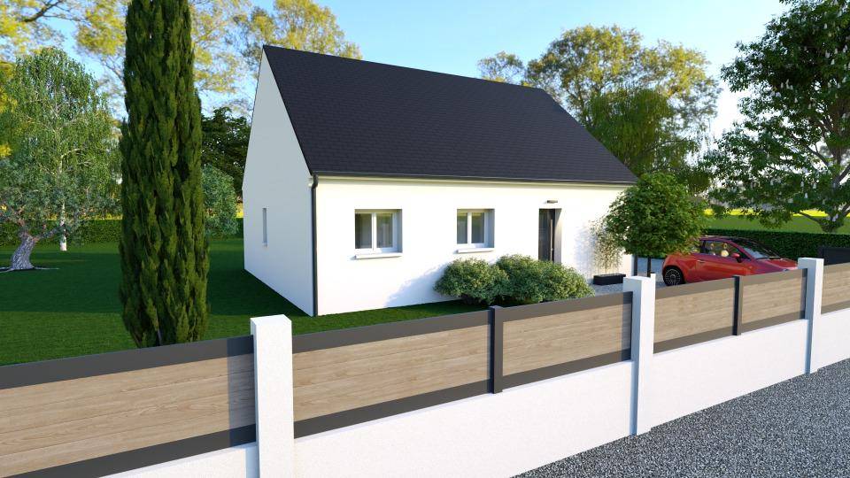 Programme terrain + maison à Saint-Flovier en Indre-et-Loire (37) de 80 m² à vendre au prix de 161000€ - 2