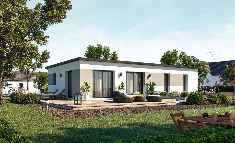 Programme terrain + maison à Saint-Méen-le-Grand en Ille-et-Vilaine (35) de 82 m² à vendre au prix de 208540€ - 1