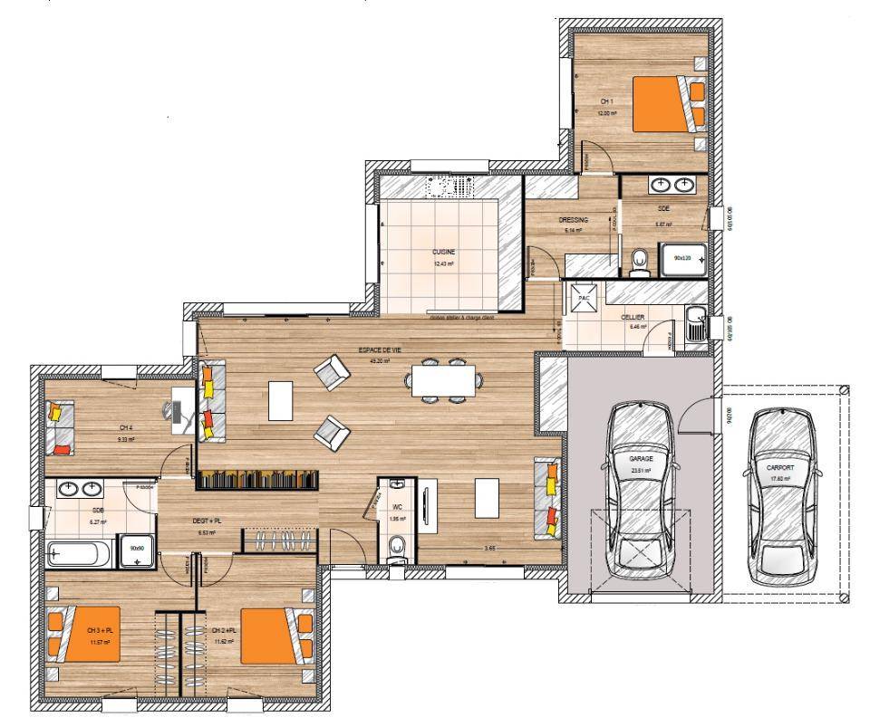 Programme terrain + maison à Les Garennes sur Loire en Maine-et-Loire (49) de 139 m² à vendre au prix de 365000€ - 4