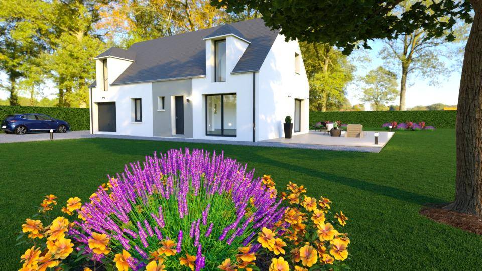 Programme terrain + maison à Gonneville-sur-Honfleur en Calvados (14) de 120 m² à vendre au prix de 389800€ - 1