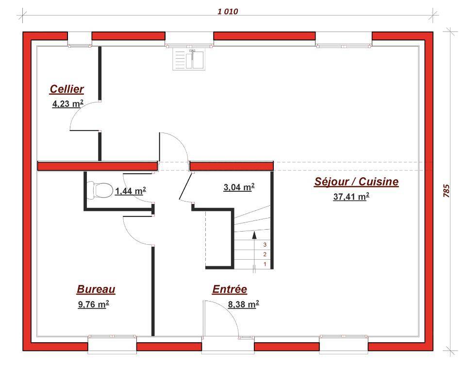Programme terrain + maison à Marly-le-Roi en Yvelines (78) de 125 m² à vendre au prix de 811600€ - 3