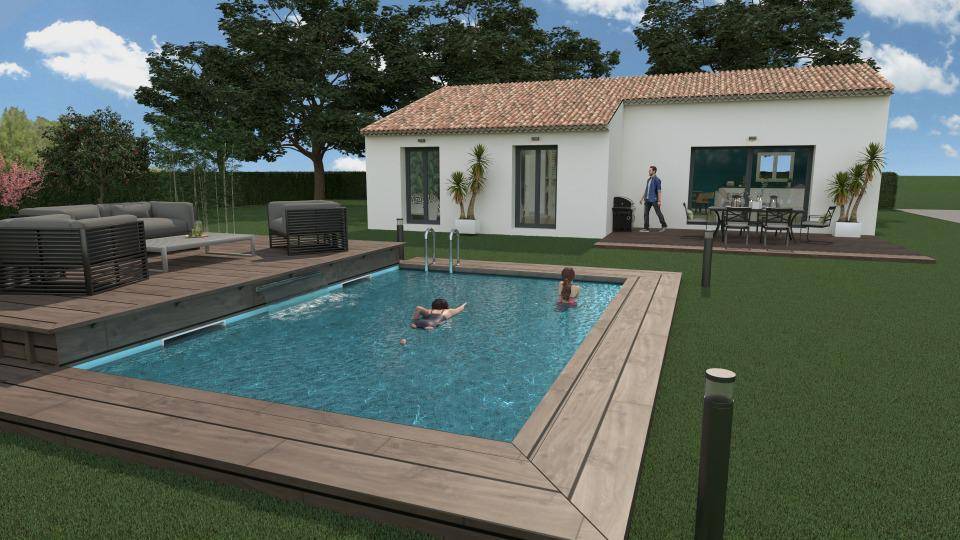Programme terrain + maison à Roquebrune-sur-Argens en Var (83) de 91 m² à vendre au prix de 465000€ - 2