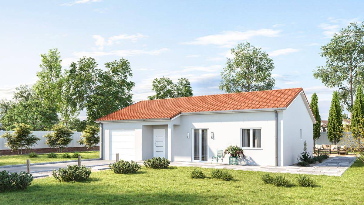 Programme terrain + maison à La Porte du Der en Haute-Marne (52) de 81 m² à vendre au prix de 133900€ - 1