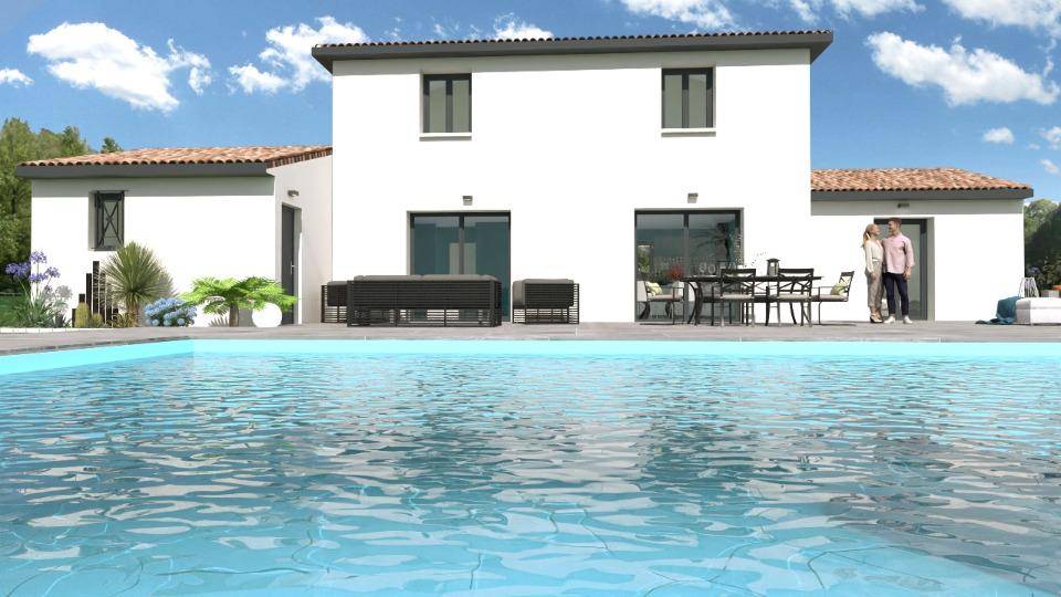 Programme terrain + maison à Chamaret en Drôme (26) de 110 m² à vendre au prix de 334500€ - 1