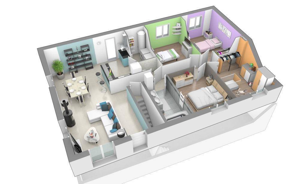 Programme terrain + maison à Aix-les-Bains en Savoie (73) de 100 m² à vendre au prix de 698000€ - 3