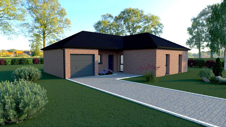 Programme terrain + maison à Sainghin-en-Weppes en Nord (59) de 89 m² à vendre au prix de 329000€ - 1