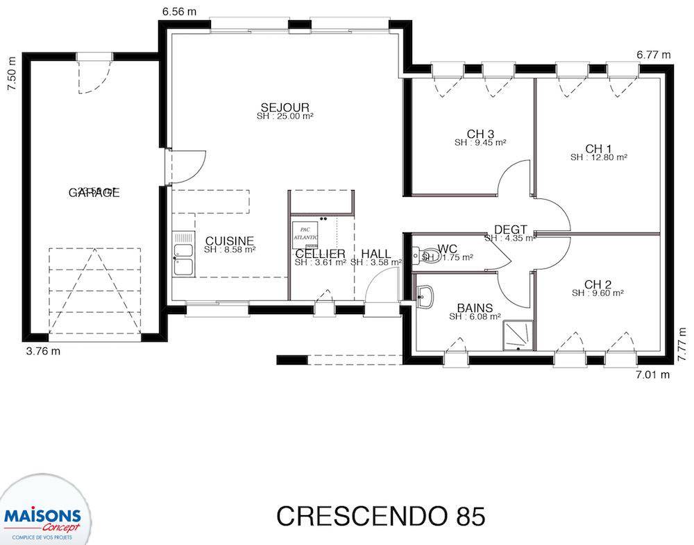 Programme terrain + maison à Coulaines en Sarthe (72) de 110 m² à vendre au prix de 295947€ - 4