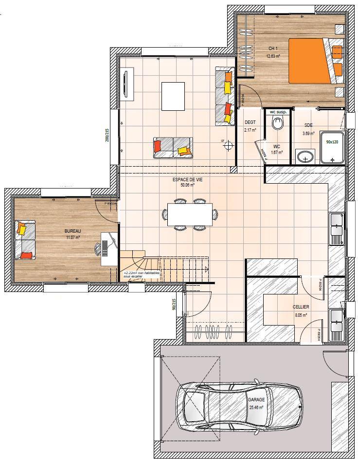 Programme terrain + maison à Les Garennes sur Loire en Maine-et-Loire (49) de 147 m² à vendre au prix de 434000€ - 4