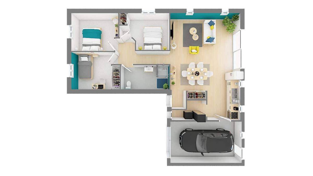 Programme terrain + maison à La Ronde en Charente-Maritime (17) de 91 m² à vendre au prix de 216208€ - 4