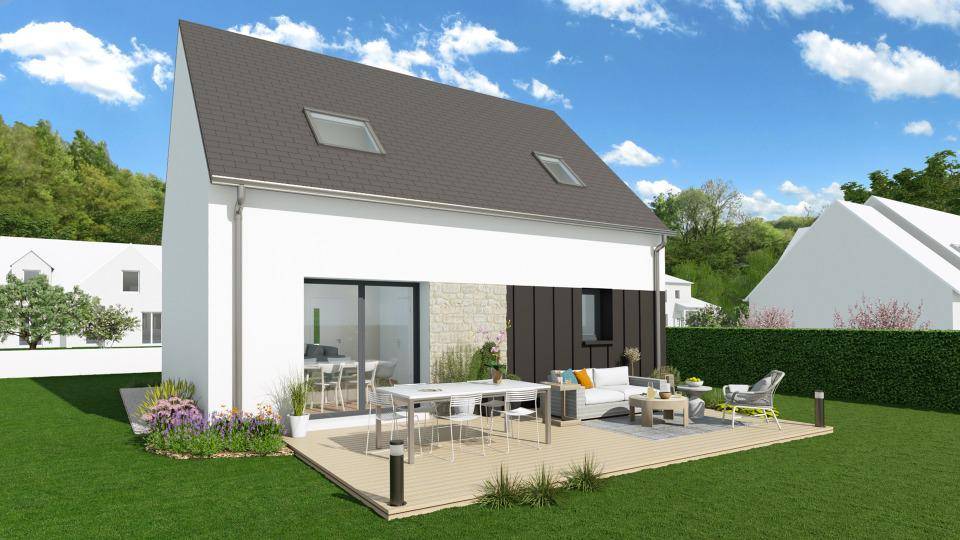 Programme terrain + maison à Saint-Uniac en Ille-et-Vilaine (35) de 69 m² à vendre au prix de 187200€ - 1