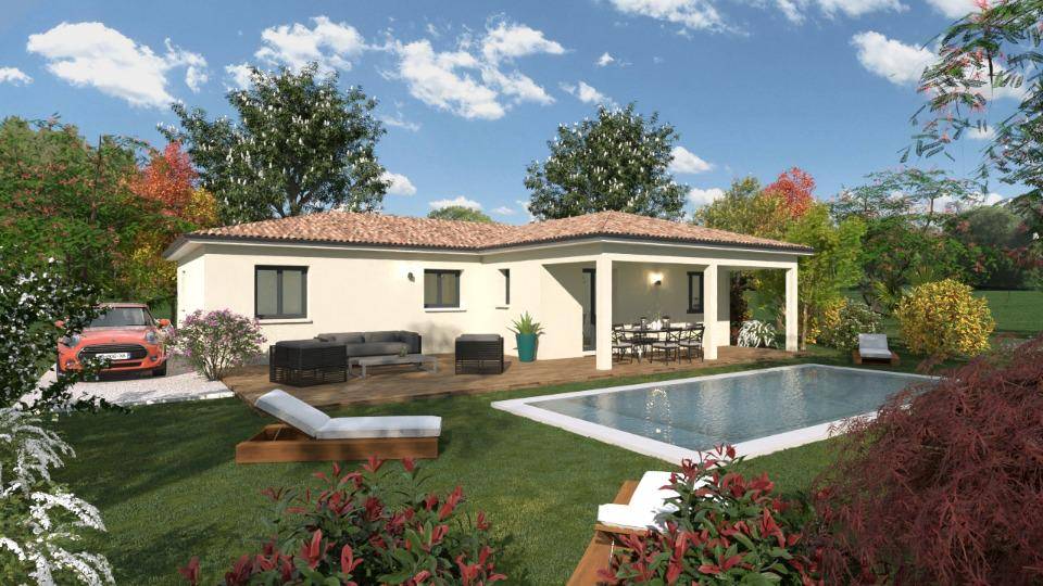 Programme terrain + maison à Lédenon en Gard (30) de 86 m² à vendre au prix de 294900€ - 1