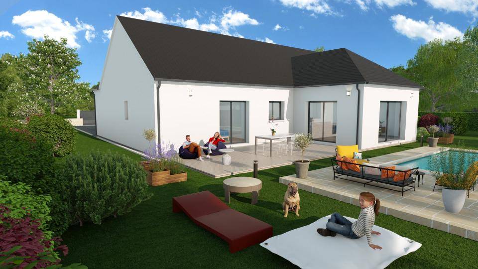 Programme terrain + maison à Saint-Éloy-de-Gy en Cher (18) de 146 m² à vendre au prix de 279000€ - 2