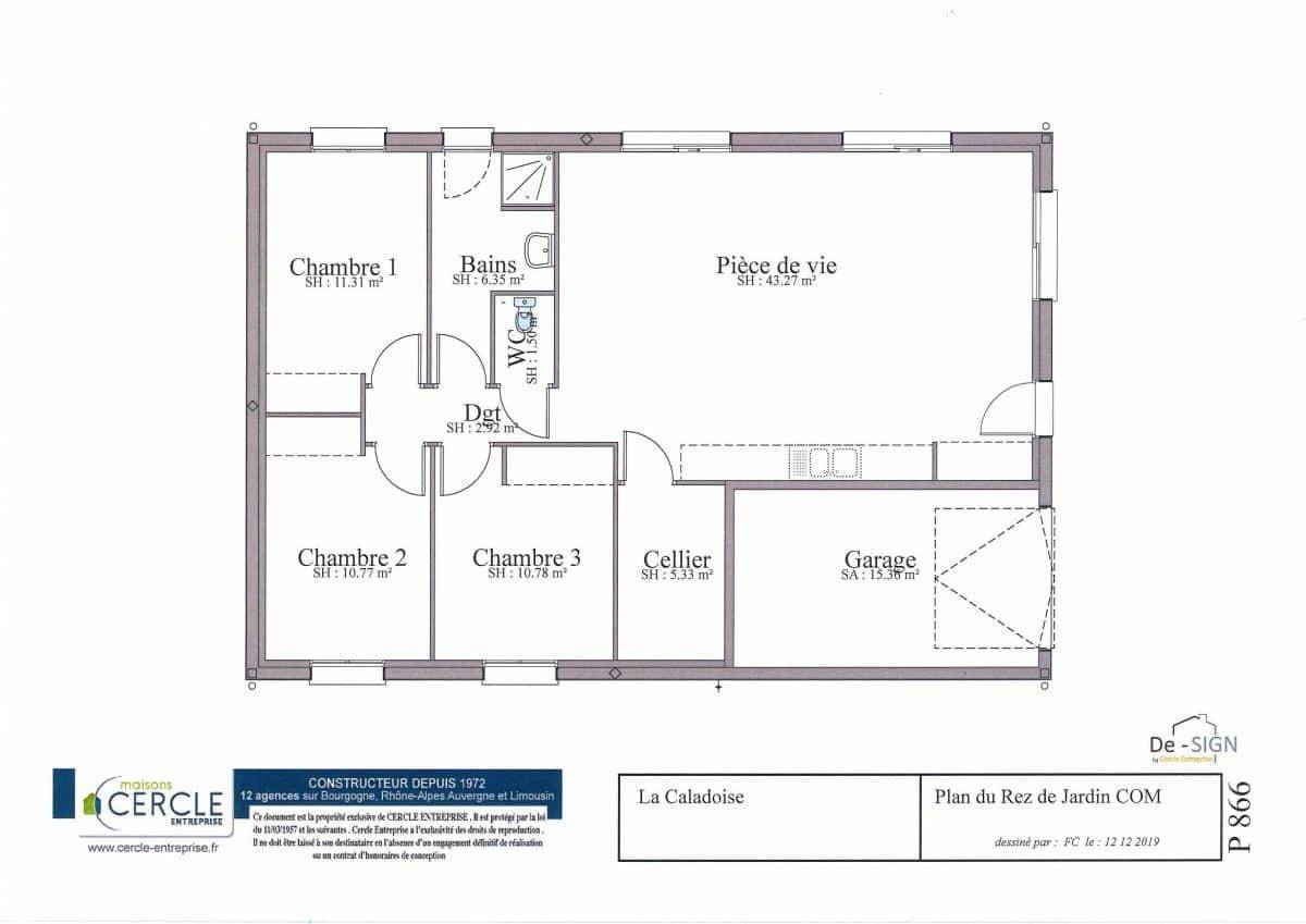 Programme terrain + maison à Saint-Gérand-le-Puy en Allier (03) de 92 m² à vendre au prix de 181472€ - 4