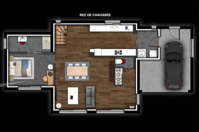 Programme terrain + maison à Rogerville en Seine-Maritime (76) de 111 m² à vendre au prix de 354900€ - 3