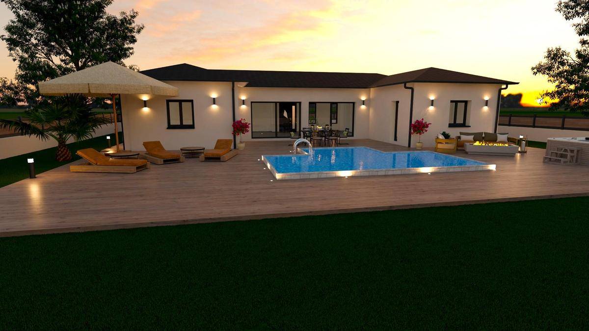 Programme terrain + maison à Beauvallon en Rhône (69) de 130 m² à vendre au prix de 545000€ - 1
