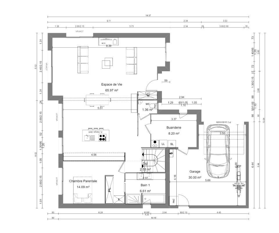 Programme terrain + maison à Thue et Mue en Calvados (14) de 140 m² à vendre au prix de 320500€ - 4