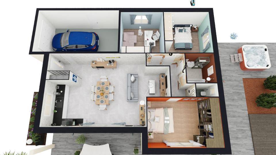 Programme terrain + maison à Rignieux-le-Franc en Ain (01) de 84 m² à vendre au prix de 294000€ - 3