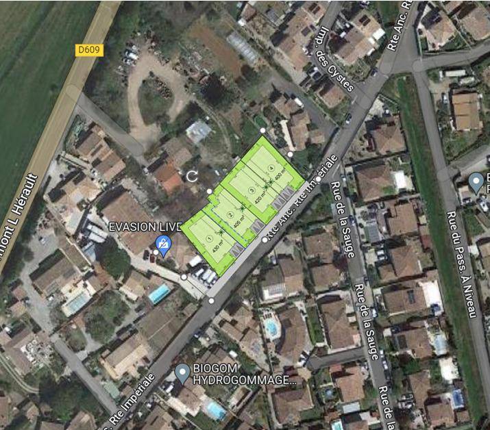 Terrain seul à Paulhan en Hérault (34) de 420 m² à vendre au prix de 124900€