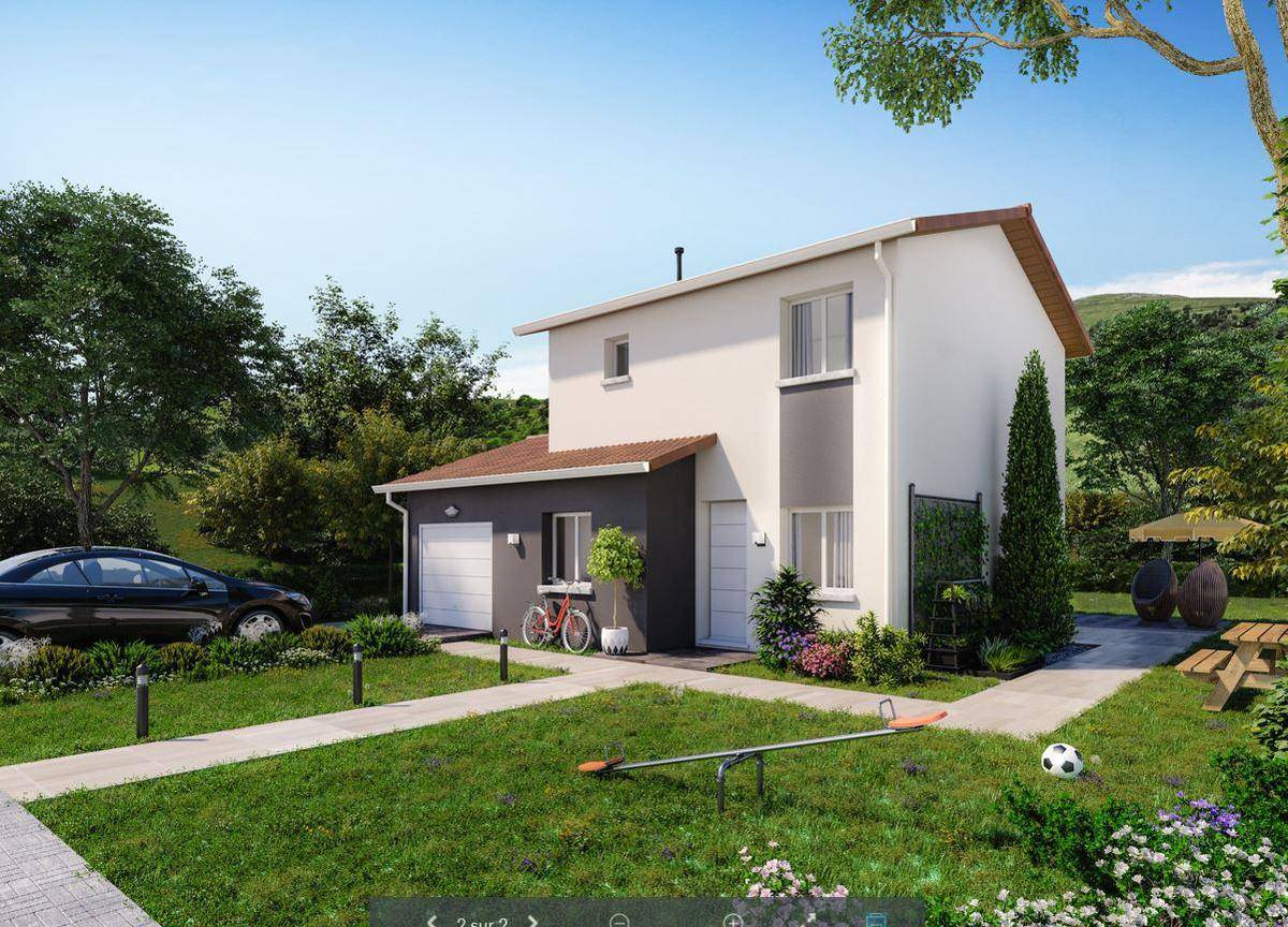 Programme terrain + maison à Marcilly-d'Azergues en Rhône (69) de 105 m² à vendre au prix de 386240€ - 1
