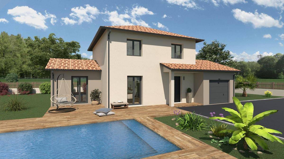 Programme terrain + maison à Marcilly-d'Azergues en Rhône (69) de 110 m² à vendre au prix de 402900€ - 1
