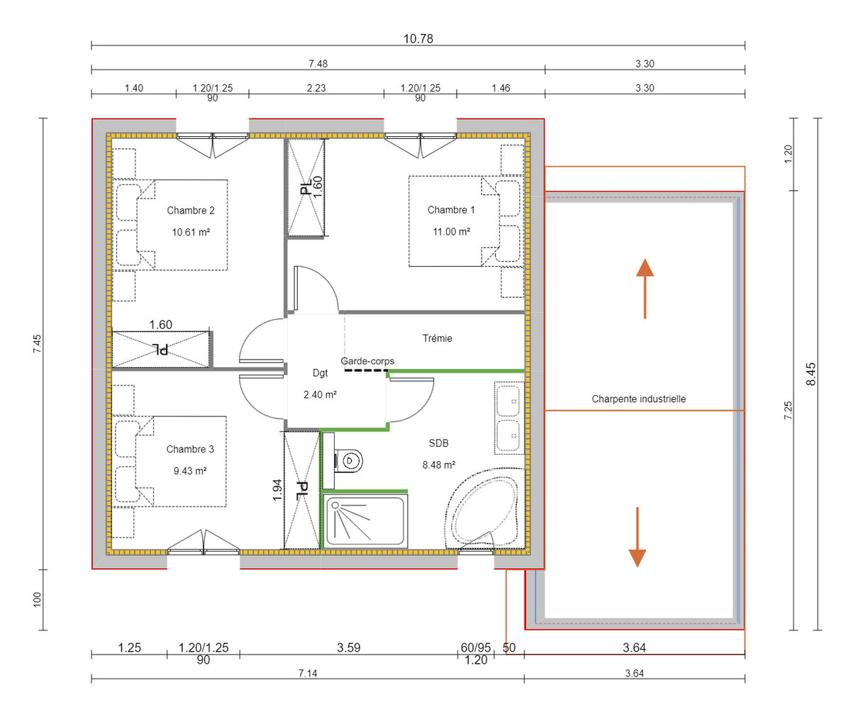 Programme terrain + maison à Romanèche-Thorins en Saône-et-Loire (71) de 85 m² à vendre au prix de 269100€ - 4