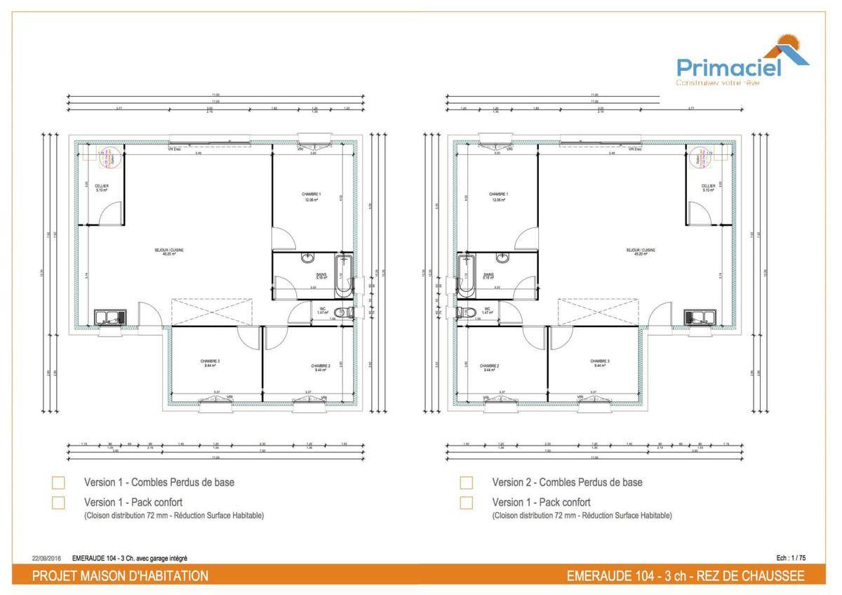 Programme terrain + maison à Duneau en Sarthe (72) de 72 m² à vendre au prix de 177566€ - 4