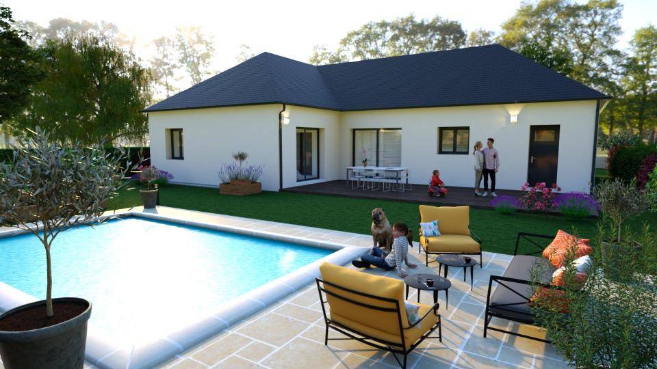 Programme terrain + maison à Baugy en Cher (18) de 117 m² à vendre au prix de 228700€ - 2