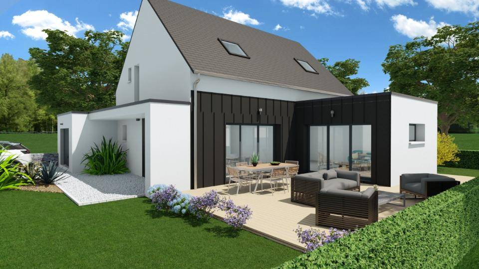 Programme terrain + maison à Audierne en Finistère (29) de 131 m² à vendre au prix de 391900€ - 1