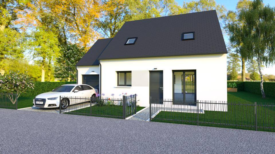 Programme terrain + maison à Marcé-sur-Esves en Indre-et-Loire (37) de 80 m² à vendre au prix de 212000€ - 1